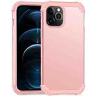 For iPhone 12 Pro Max PC+ Silicone Three-piece Anti-drop Mobile Phone Protective Back Cover(Rose Gold) - 1