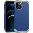 For iPhone 12 Pro Max PC+ Silicone Three-piece Anti-drop Mobile Phone Protective Back Cover(Blue) - 1