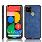 For Google Pixel 5 Shockproof Sewing Cow Pattern Skin PC + PU + TPU Case(Blue) - 1