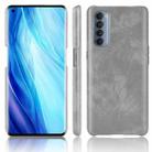 For OPPO Reno4 Pro 4G (Foreign India Version)  Shockproof Litchi Texture PC + PU Case(Gray) - 1