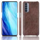 For OPPO Reno4 Pro 4G (Foreign India Version) Shockproof Litchi Texture PC + PU Case(Brown) - 1