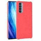 For OPPO Reno4 Pro 4G (Foreign India version) Shockproof Crocodile Texture PC + PU Case(Red) - 1