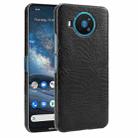 For Nokia 8.3 Shockproof Crocodile Texture PC + PU Case(Black) - 1