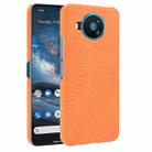 For Nokia 8.3 Shockproof Crocodile Texture PC + PU Case(Orange) - 1