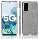 For Samsung Galaxy S20 Shockproof Litchi Texture PC + PU Case(Gray) - 1
