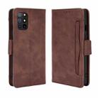 For OnePlus 8T Wallet Style Skin Feel Calf Pattern Leather Case with Separate Card Slot(Brown) - 1