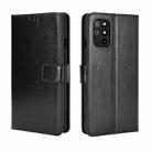 For OnePlus 8T Retro Crazy Horse Texture Horizontal Flip Leather Case with Holder & Card Slots & Photo Frame(Black) - 1