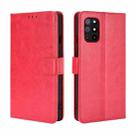 For OnePlus 8T Retro Crazy Horse Texture Horizontal Flip Leather Case with Holder & Card Slots & Photo Frame(Red) - 1