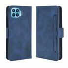 For OPPO F17 Pro / A93 / Reno4 Lite Wallet Style Skin Feel Calf Pattern Leather Case with Separate Card Slot(Blue) - 1