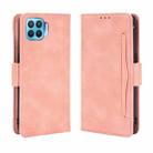 For OPPO F17 Pro / A93 / Reno4 Lite Wallet Style Skin Feel Calf Pattern Leather Case with Separate Card Slot(Pink) - 1