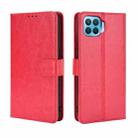 For OPPO F17 Pro /A93 /Reno4 Lite Retro Crazy Horse Texture Horizontal Flip Leather Case , with Holder & Card Slots & Photo Frame(Red) - 1