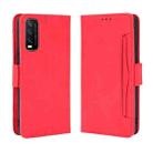 For VIVO Y20 2020/ Y20i  Wallet Style Skin Feel Calf Pattern Leather Case，with Separate Card Slot(Red) - 1