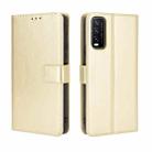 For VIVO Y20 2020/ Y20i  Retro Crazy Horse Texture Horizontal Flip Leather Case , with Holder & Card Slots & Photo Frame(Gold) - 1