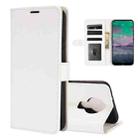 For Nokia 3.4 R64 Texture Single Horizontal Flip Protective Case with Holder & Card Slots & Wallet& Photo Frame(White) - 1