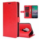 For Nokia 3.4 R64 Texture Single Horizontal Flip Protective Case with Holder & Card Slots & Wallet& Photo Frame(Red) - 1