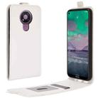 For Nokia 3.4 R64 Texture Single Vertical Flip Leather Protective Case with Card Slots & Photo Frame(White) - 1
