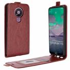 For Nokia 3.4 R64 Texture Single Vertical Flip Leather Protective Case with Card Slots & Photo Frame(Brown) - 1