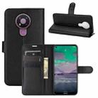 For Nokia 3.4 Litchi Texture Horizontal Flip Protective Case with Holder & Card Slots & Wallet(Black) - 1