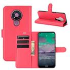 For Nokia 3.4 Litchi Texture Horizontal Flip Protective Case with Holder & Card Slots & Wallet(Red) - 1