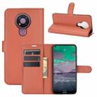 For Nokia 3.4 Litchi Texture Horizontal Flip Protective Case with Holder & Card Slots & Wallet(Brown) - 1