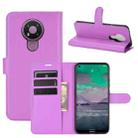 For Nokia 3.4 Litchi Texture Horizontal Flip Protective Case with Holder & Card Slots & Wallet(Purple) - 1