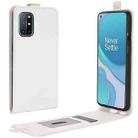 For OnePlus 8T R64 Texture Single Vertical Flip Leather Protective Case with Card Slots & Photo Frame(White) - 1