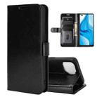 For OPPO F17 Pro R64 Texture Single Horizontal Flip Protective Case with Holder & Card Slots & Wallet& Photo Frame(Black) - 1