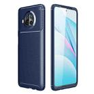 For Xiaomi Mi 10T Lite 5G Carbon Fiber Texture Shockproof TPU Case(Blue) - 1