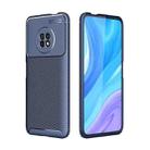 For OPPO Realme C17 Carbon Fiber Texture Shockproof TPU Case(Blue) - 1