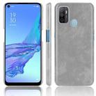 For OPPO A53 (2020) / A32 (2020) Shockproof Litchi Texture PC + PU Case(Gray) - 1