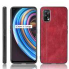 For OPPO Realme X7 Shockproof Sewing Cow Pattern Skin PC + PU + TPU Case(Red) - 1