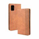 For Samsung Galaxy M51 Magnetic Buckle Retro Crazy Horse Texture Horizontal Flip Leather Case with Holder & Card Slots & Photo Frame(Brown) - 1