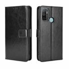 For OPPO A53 2020 / A53S 2020 / A33  Retro Crazy Horse Texture Horizontal Flip Leather Case with Holder & Card Slots(Black) - 1