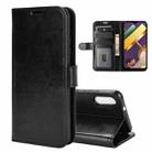 For LG K22 R64 Texture Single Horizontal Flip Protective Case with Holder & Card Slots & Wallet& Photo Frame(Black) - 1