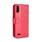 For LG K22 R64 Texture Single Horizontal Flip Protective Case with Holder & Card Slots & Wallet& Photo Frame(Red) - 7