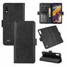 For LG K22 Dual-side Magnetic Buckle Horizontal Flip Leather Case with Holder & Card Slots & Wallet(Black) - 1