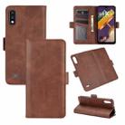 For LG K22 Dual-side Magnetic Buckle Horizontal Flip Leather Case with Holder & Card Slots & Wallet(Brown) - 1