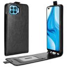 For OPPO F17 Pro R64 Texture Single Vertical Flip Leather Protective Case with Card Slots & Photo Frame(Black) - 1