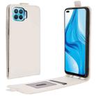 For OPPO F17 Pro R64 Texture Single Vertical Flip Leather Protective Case with Card Slots & Photo Frame(White) - 1