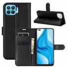 For OPPO F17 Pro Litchi Texture Horizontal Flip Protective Case with Holder & Card Slots & Wallet(Black) - 1