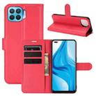 For OPPO F17 Pro Litchi Texture Horizontal Flip Protective Case with Holder & Card Slots & Wallet(Red) - 1
