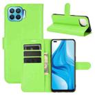 For OPPO F17 Pro Litchi Texture Horizontal Flip Protective Case with Holder & Card Slots & Wallet(Green) - 1