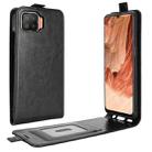 For OPPO F17 R64 Texture Single Vertical Flip Leather Protective Case with Card Slots & Photo Frame(Black) - 1