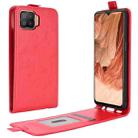 For OPPO F17 R64 Texture Single Vertical Flip Leather Protective Case with Card Slots & Photo Frame(Red) - 1