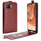 For OPPO F17 R64 Texture Single Vertical Flip Leather Protective Case with Card Slots & Photo Frame(Brown) - 1