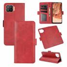 For OPPO F17 Dual-side Magnetic Buckle Horizontal Flip Leather Case with Holder & Card Slots & Wallet(Red) - 1