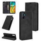 For OPPO Realme C3 without Fingerprint  Retro-skin Business Magnetic Suction Leather Case with Holder & Card Slots & Wallet(Black) - 1