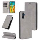 For OPPO Realme C3 without Fingerprint  Retro-skin Business Magnetic Suction Leather Case with Holder & Card Slots & Wallet(Grey) - 1