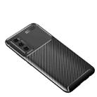 For vivo V20 SE Carbon Fiber Texture Shockproof TPU Case(Black) - 1