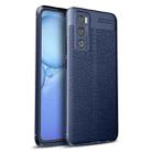 For vivo V20 SE Litchi Texture TPU Shockproof Case(Navy Blue) - 1